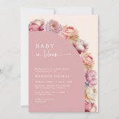 Baby in Bloom Pink Peony Arch Baby shower Kaart (Voorkant)