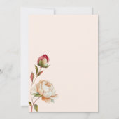 Baby in Bloom Pink Peony Arch Baby shower Kaart (Achterkant)