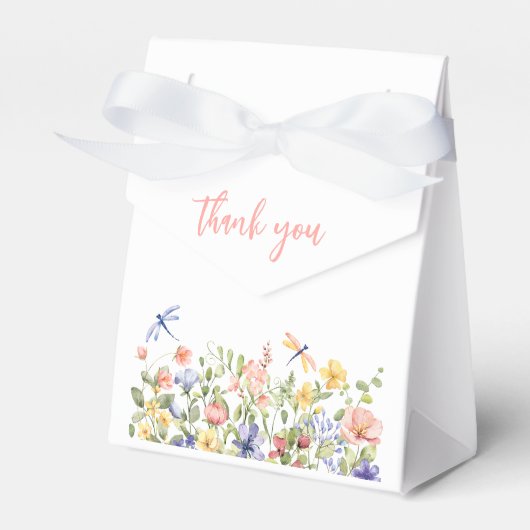 Baby in Bloom Pink Wildflower Baby shower Bedankdoosjes (Voorkant Zijde)