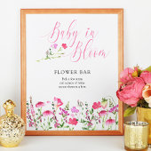Baby in Bloom Pink Wildflower  Poster