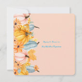 baby in bloom pompoenen baby shower uitnodiging (Achterkant)