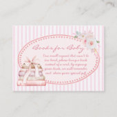 Baby in bloom preppy baby shower book request informatiekaartje (Voorkant)