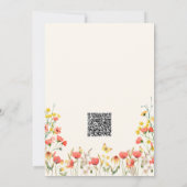 Baby in Bloom Pressed Wildflower Girl Baby shower Kaart (Achterkant)