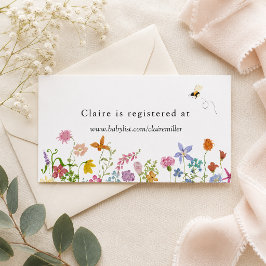 Baby in Bloom registratiekaart Informatiekaartje