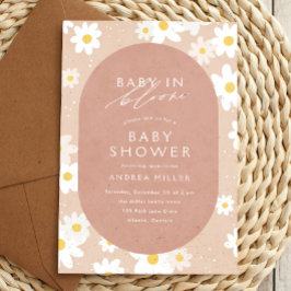 Baby in Bloom Retro Daisies Baby shower Kaart