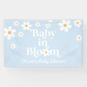 Baby in Bloom! Retro Daisy boho-baby shower Spandoek (Horizontaal)