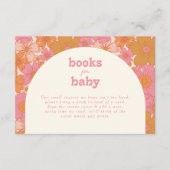 Baby in Bloom Retro Groovy Roze | Boho Informatiekaartje (Voorkant)