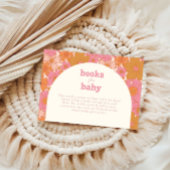 Baby in Bloom Retro Groovy Roze | Boho Informatiekaartje