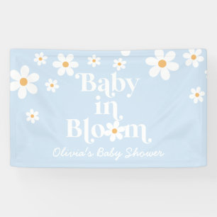 Baby in Bloom! Retro madeliefje boho baby shower Spandoek