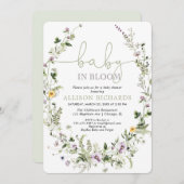 Baby in Bloom romantisch baby shower van wilde blo Kaart (Voorkant / Achterkant)