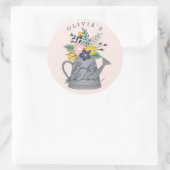 Baby in Bloom Ronde Sticker (Tas)