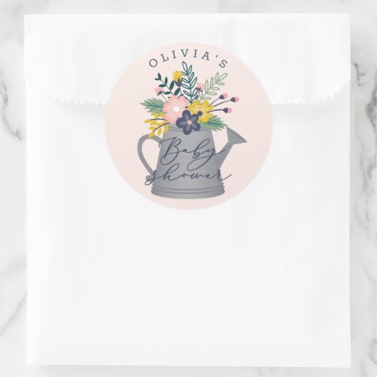 Baby in Bloom Ronde Sticker (Tas)