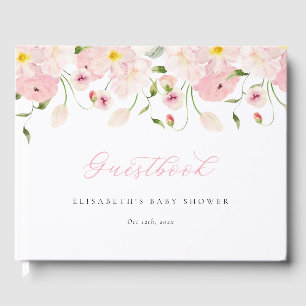 Baby in Bloom Roze Baby Shower Gastenboek