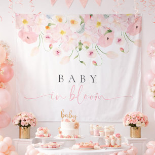 Baby In Bloom Roze Babyborrel Wandkleed