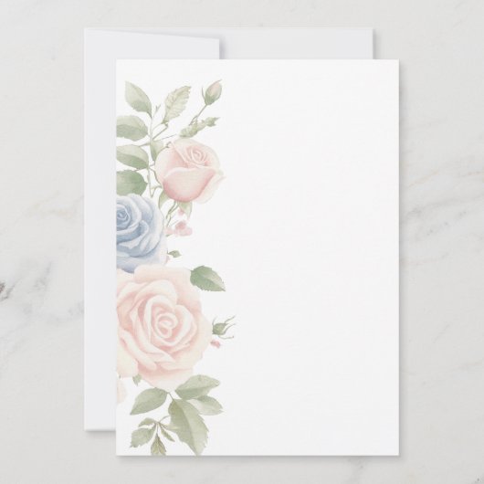 Baby in Bloom Roze Blauw Bloemen Baby shower Kaart