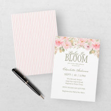 Baby In Bloom Roze Bloemen Baby Shower