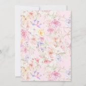 Baby in Bloom Roze Bloemen Moderne Baby Meisje Dou Kaart (Achterkant)