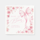 Baby in Bloom Roze Bloemen Servetten (Voorkant)
