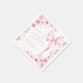 Baby in Bloom Roze Bloemen Servetten (Hoek)