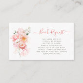 baby in bloom roze bloemenboek Aanvraagkaart Informatiekaartje (Voorkant)