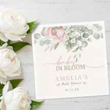 Baby in Bloom Roze Bloemenschildering Meisje Showe