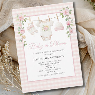 Baby In Bloom Roze Bloemstuk Kledinglijn Baby Show Kaart