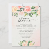 Baby in Bloom | Roze en perforeel Baby shower (Voorkant)