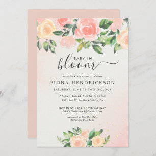 Baby in Bloom   Roze en perforeel Baby shower