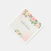Baby in Bloom | Roze en perforeel Baby shower Servet (Hoek)