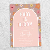 Baby in Bloom Roze Meisje Baby shower Kaart