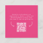 Baby in bloom roze register baby shower kaart (Achterkant)