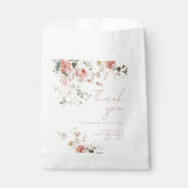 Baby in Bloom Roze Rozen Bloemen Meisje Baby showe Bedankzakje (Voorkant)