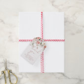 Baby in Bloom Roze Rozen Bloemen Meisje Baby showe Cadeaulabel (Met Touw)