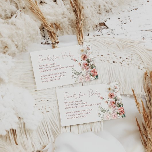 Baby in Bloom Roze Rozen Bloemen Meisje Baby showe Informatiekaartje