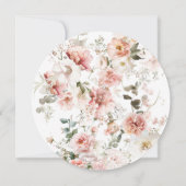 Baby in Bloom Roze Rozen Bloemen Meisje Baby showe Kaart (Achterkant)