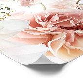 Baby in Bloom Roze Rozen Bloemen Meisje Baby showe Poster (Hoek)