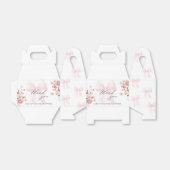 Baby In Bloom Roze Strik Baby Shower Favor Dozen Bedankdoosjes (Uitgevouwen)
