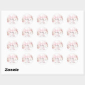 Baby In Bloom Roze Strik Baby Shower Sticker (Vel)