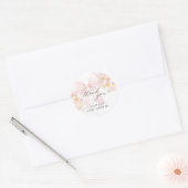 Baby In Bloom Roze Strik Baby Shower Sticker (Envelop)