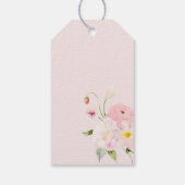 Baby in Bloom Roze Strik Cadeaulabel (Achterkant)