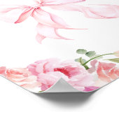 Baby in Bloom Roze Strik Favoren Poster (Hoek)
