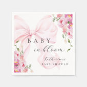 Baby in Bloom Roze Strik Servet (Voorkant)