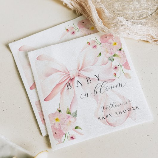 Baby in Bloom Roze Strik Servet