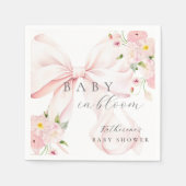 Baby in Bloom Roze Strik Servet (Voorkant)
