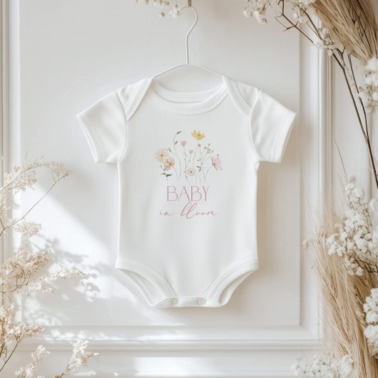 Baby in Bloom Roze Wilde Bloemen bloem Romper