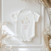 Baby in Bloom Roze Wilde Bloemen bloemstuk Romper