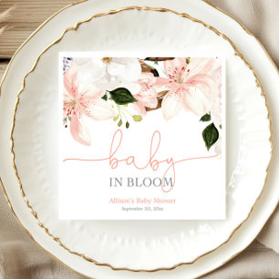 Baby in Bloom roze witte bloemenlelies Servet
