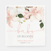 Baby in Bloom roze witte bloemenlelies Servet (Voorkant)