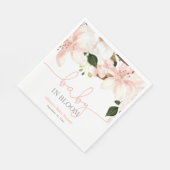 Baby in Bloom roze witte bloemenlelies Servet (Hoek)