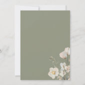 Baby in Bloom Sage Green Wildflower Baby shower Kaart (Achterkant)